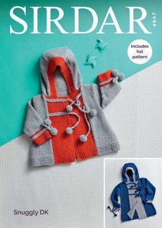 Sirdar Snuggly Coat and Hat Knitting Pattern Leaflet 4947