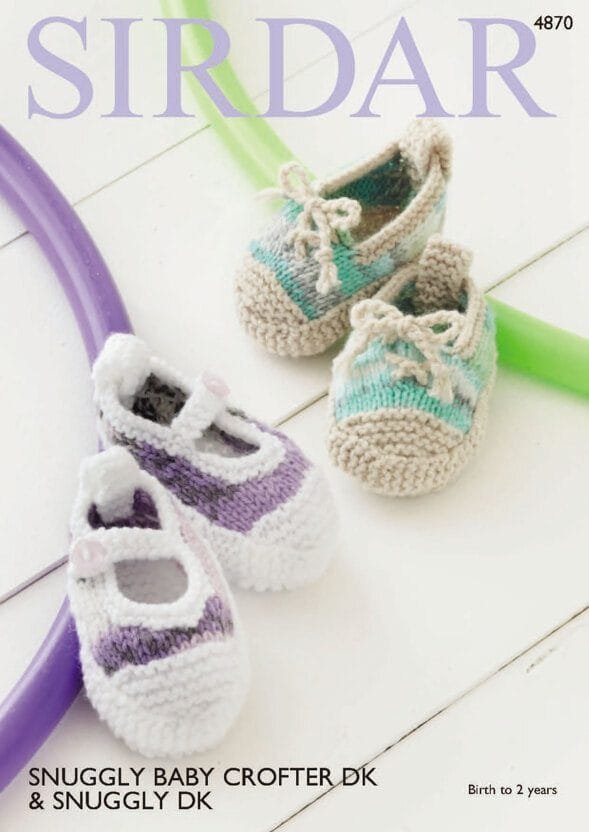 Sirdar Snuggly Shoes Knitting Pattern Leaflet 4870