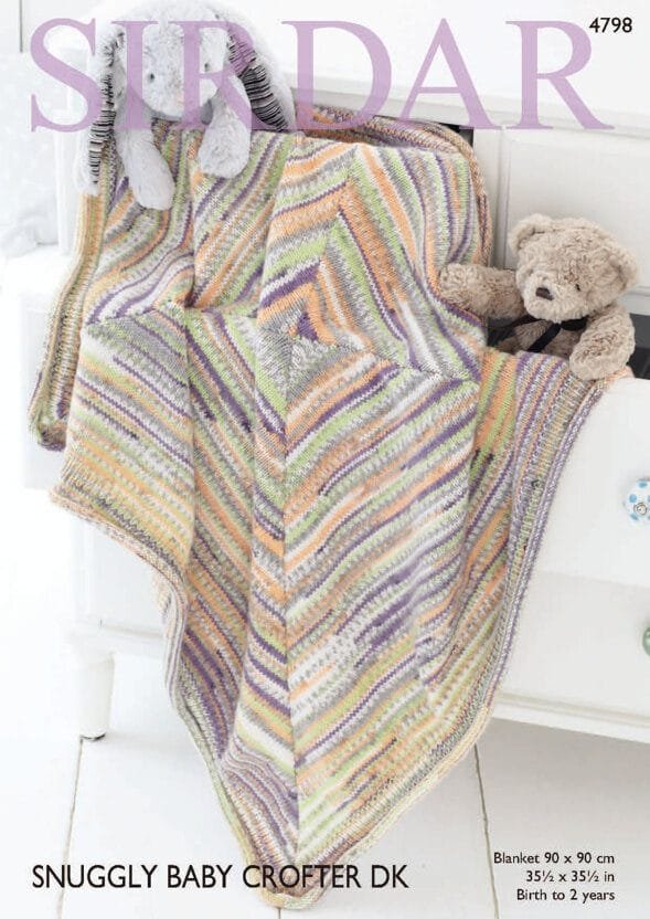 Sirdar Snuggly Hat, Mittens, Bootees and Blanket Knitting Pattern Leaflet 4798