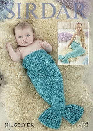 Sirdar Snuggly Mermaid Tail Snuggler Knitting Pattern Leaflet 4708