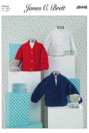 James C Brett Cardigans and Sweater Knitting Pattern Leaflet JB448