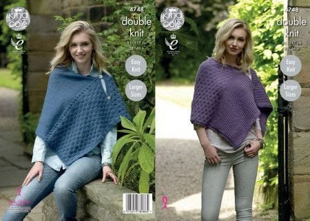 King Cole Capes Knitting Pattern Leaflet 4748
