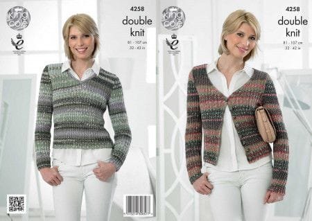 King Cole Cardigan and Top Knitting Pattern Leaflet 4258