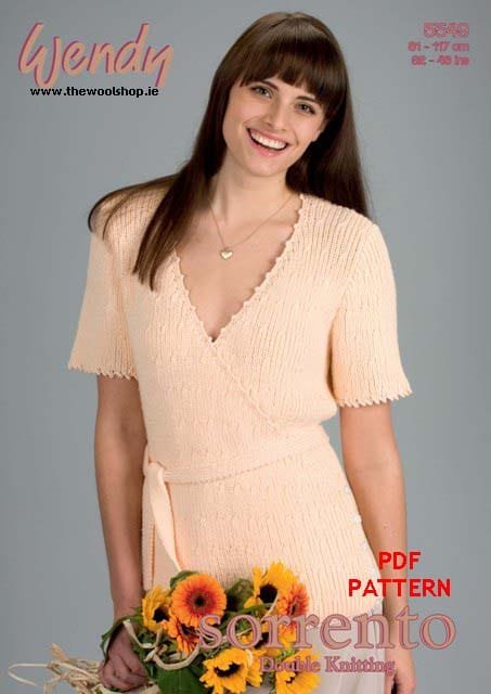 Wendy Wrapover Cardigan Knitting Pattern Leaflet 5549