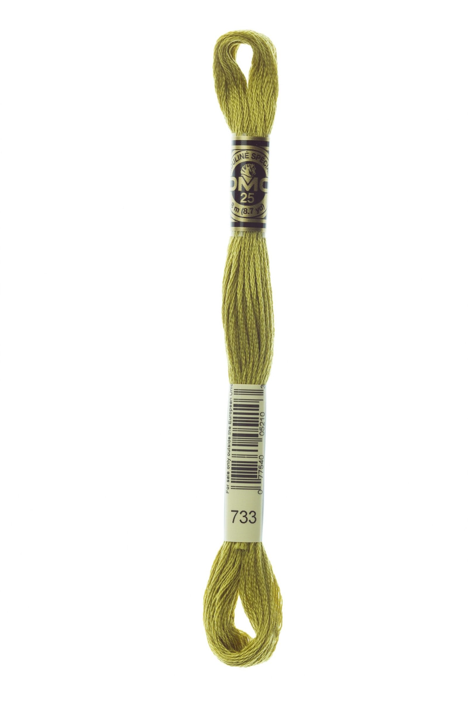 DMC Mouliné Special Cotton Thread 733 Medium Olive Green