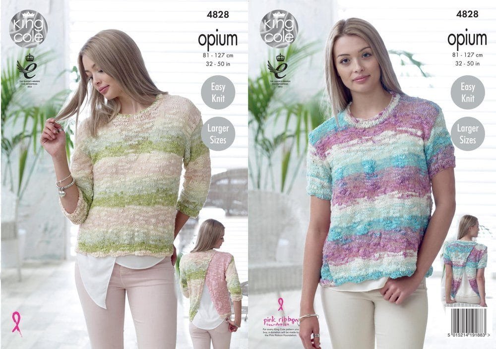 King Cole Tops Knitting Pattern Leaflet 4828