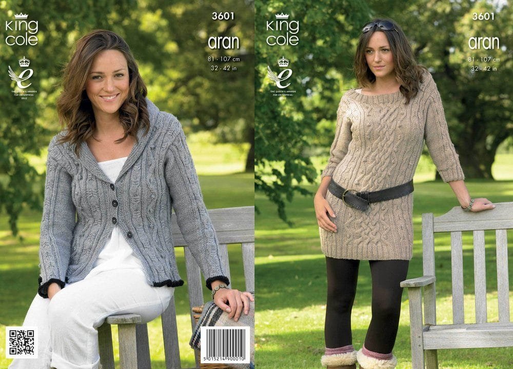 King Cole Tunic and Cardigan Knitting Pattern Leaflet 3601