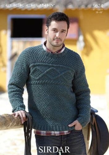 Sirdar Sweater Knitting Pattern Leaflet 9624