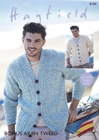 Hayfield Cardigan Knitting Pattern Leaflet 8100
