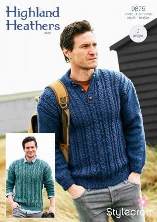 Stylecraft Sweaters Knitting Pattern Leaflet 9875