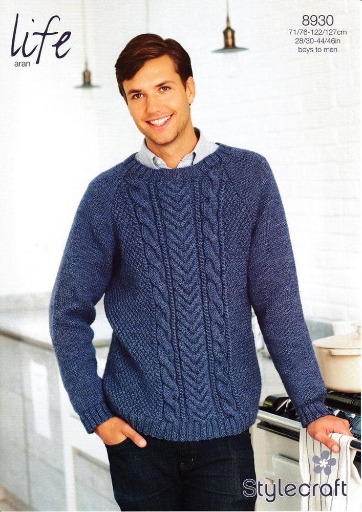 Stylecraft Sweater Knitting Pattern Leaflet 8930