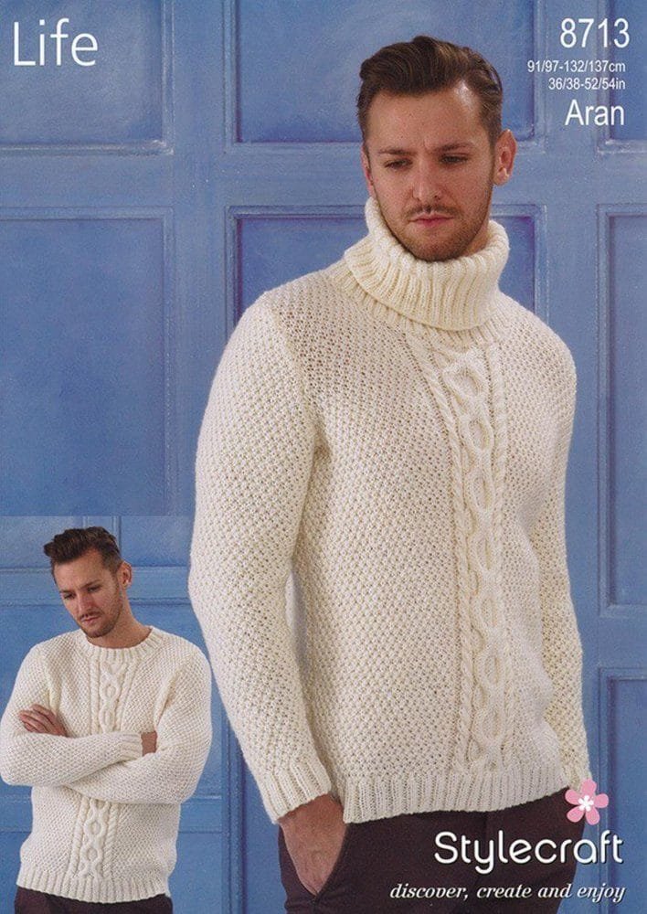Stylecraft Sweaters Knitting Pattern Leaflet 8713