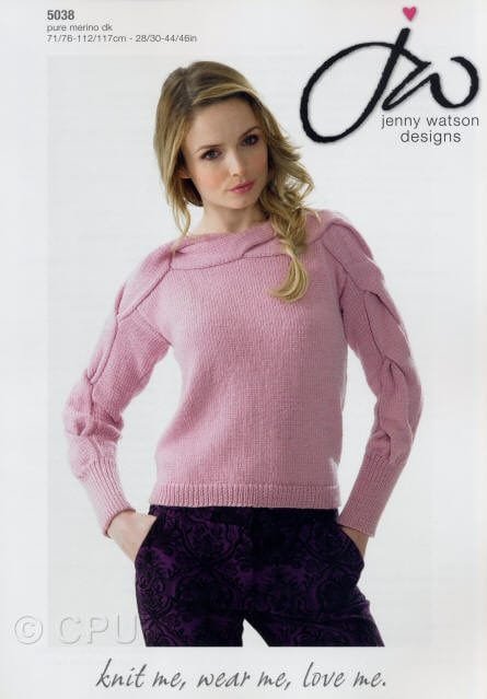 Jenny Watson Sweater Knitting Pattern Leaflet 5038