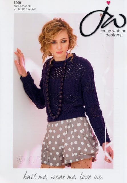 Jenny Watson Sweater Knitting Pattern Leaflet 5009