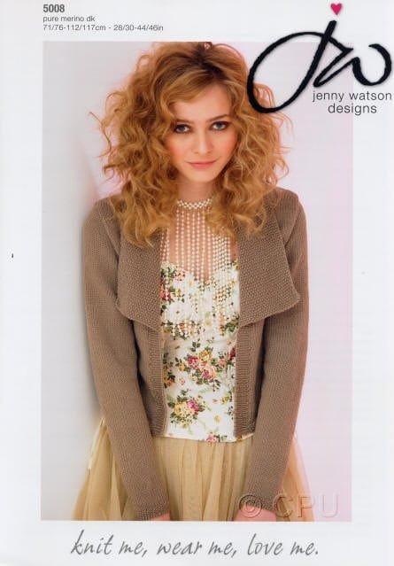 Jenny Watson Jacket Knitting Pattern Leaflet 5008
