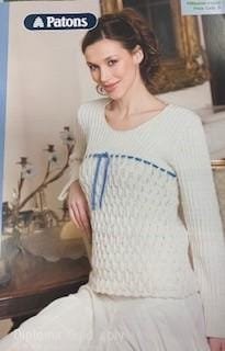 Patons Lace and Rib Sweater Knitting Pattern Leaflet 3502