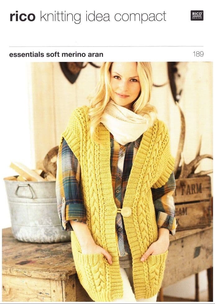 Rico Design Waistcoats Knitting Pattern Leaflet 189