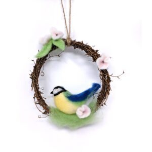 Spring Blue Tit Wreath Needle Felting Craft Kit