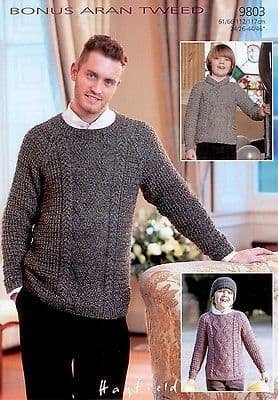 Hayfield Sweater Knitting Pattern Leaflet 9803