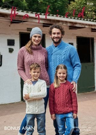 Hayfield Sweater Knitting Pattern Leaflet 8166