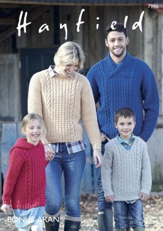 Hayfield Sweater Knitting Pattern Leaflet 7986