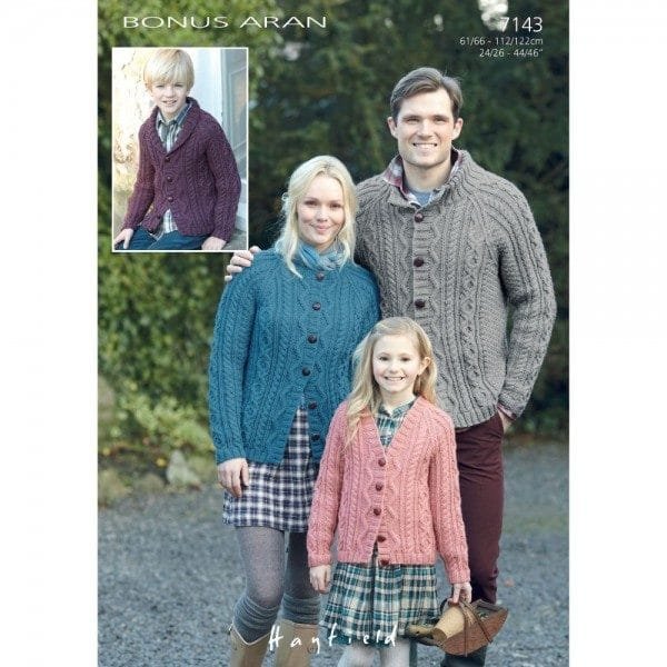 Hayfield Cardigan Knitting Pattern Leaflet 7143