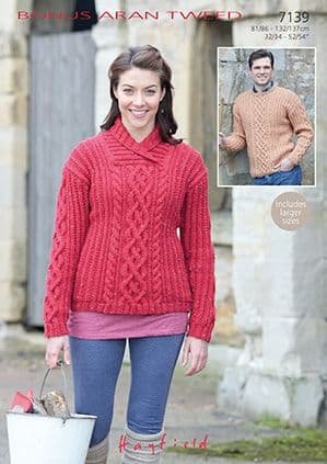 Hayfield Sweater Knitting Pattern Leaflet 7139