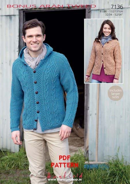 Hayfield Cardigans Knitting Pattern Leaflet 7136