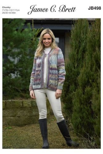 James C Brett Cardigan Knitting Pattern Leaflet JB498