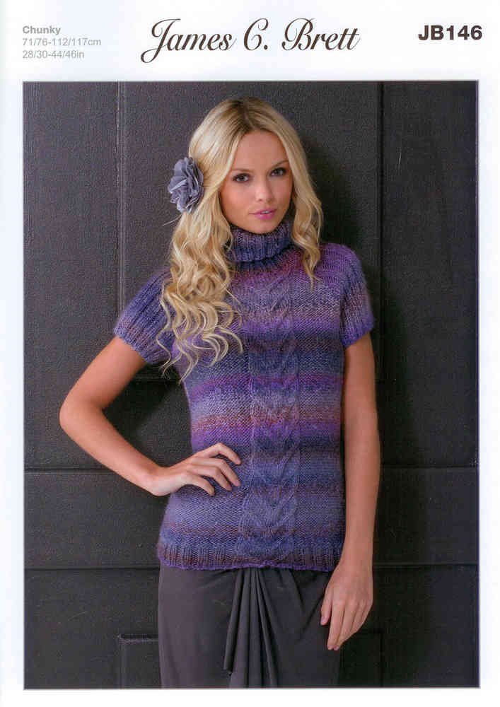 James C Brett Sweater Knitting Pattern Leaflet JB146