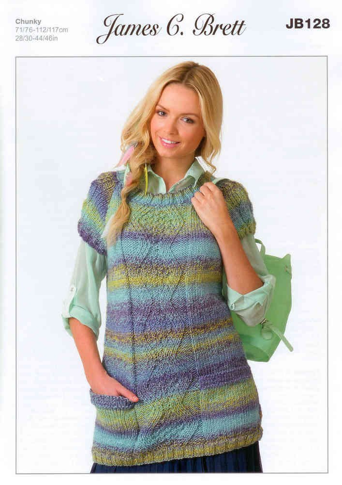 James C Brett Tunic Knitting Pattern Leaflet JB128