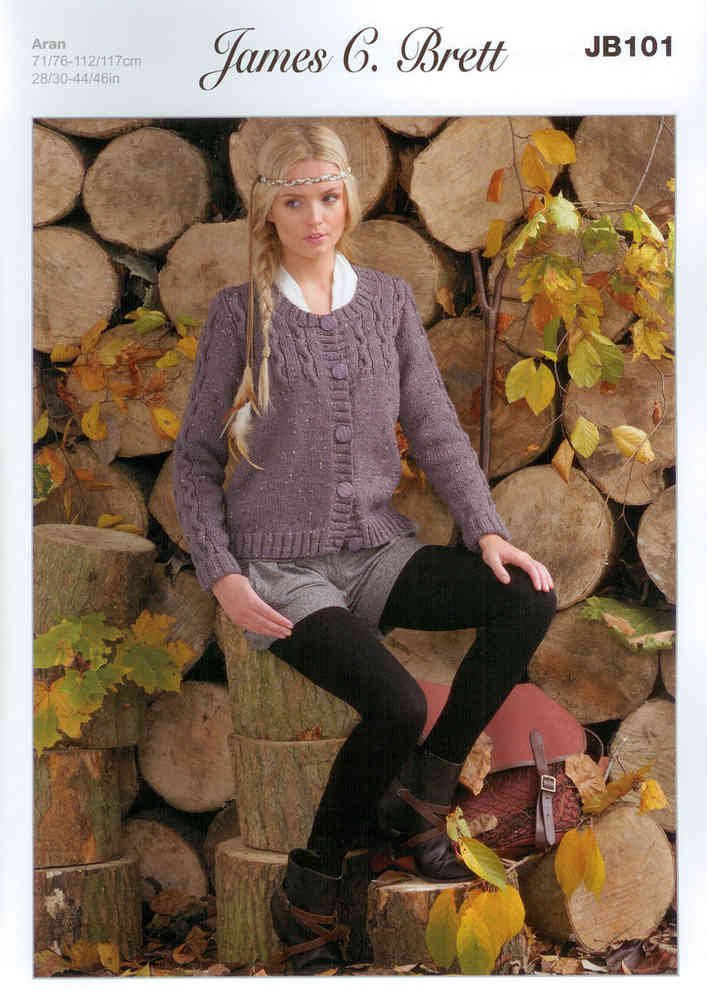 James C Brett Cardigan Knitting Pattern Leaflet JB101