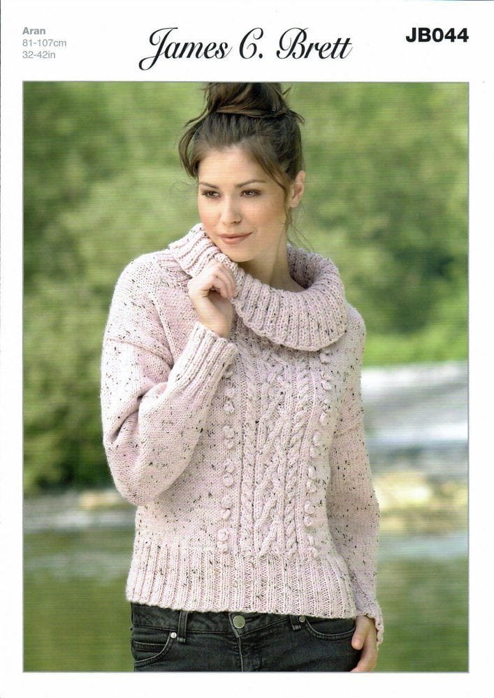 James C Brett Sweater Knitting Pattern Leaflet JB044