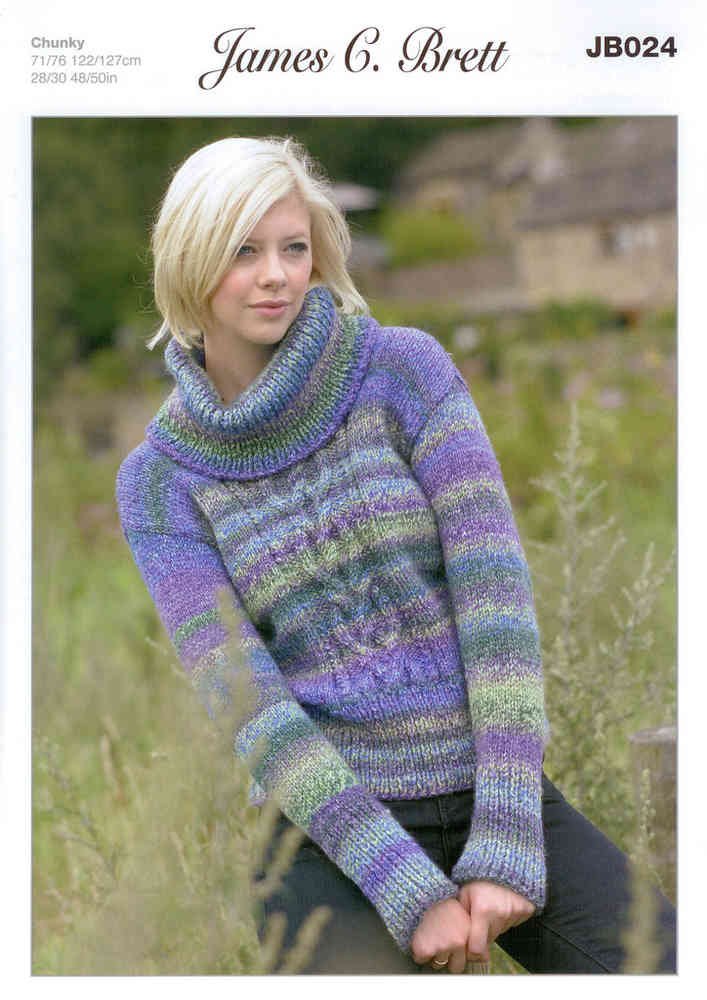 James C Brett Sweater Knitting Pattern Leaflet JB024