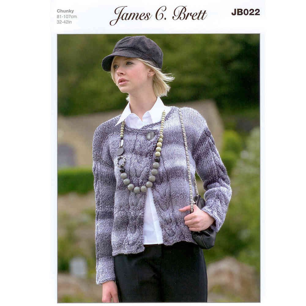 James C Brett Cardigan Knitting Pattern Leaflet JB022