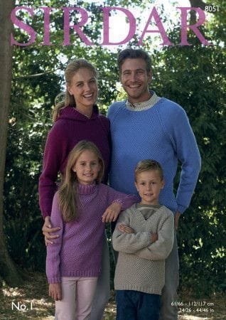 Sirdar Sweater Knitting Pattern Leaflet 8051
