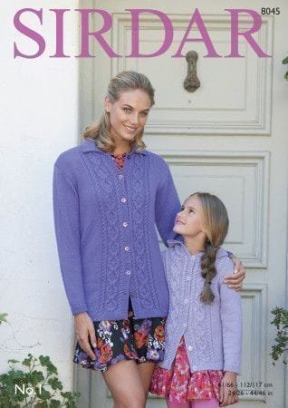 Sirdar Jacket Knitting Pattern Leaflet 8045