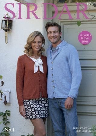Sirdar Cardigan Knitting Pattern Leaflet 8043