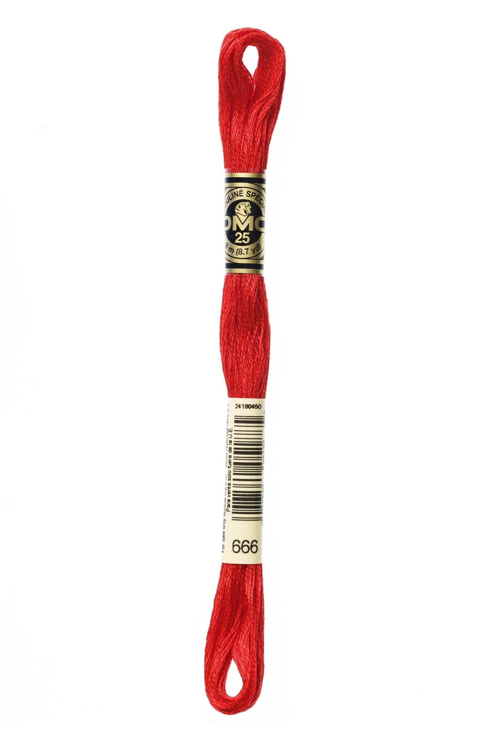 DMC Mouliné Special Cotton Thread 666 Bright Red 6 DMC Mouliné Special Cotton Thread 666 Bright Red