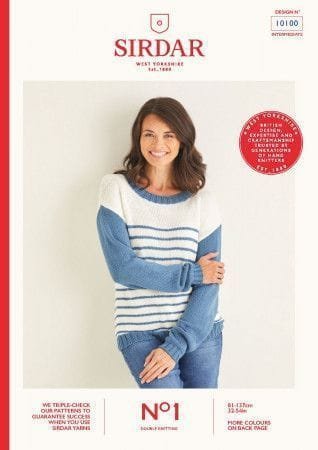 Sirdar Sweater Knitting Pattern Leaflet 10100