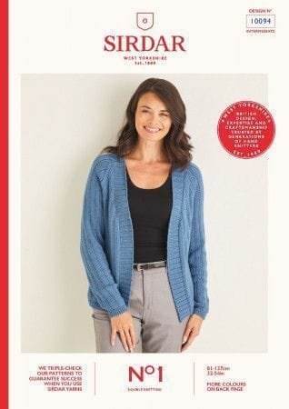 Sirdar Cardigan Knitting Pattern Leaflet 10094