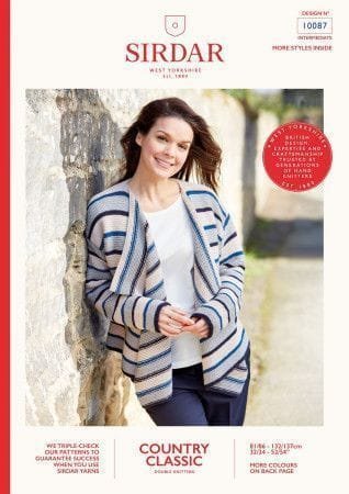 Sirdar Cardigan Knitting Pattern Leaflet 10087