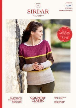 Sirdar Sweater Knitting Pattern Leaflet 10086