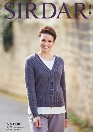 Sirdar Cardigan Knitting Pattern Leaflet 10006