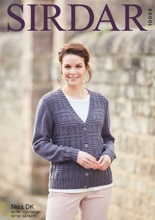 Sirdar Cardigan Knitting Pattern Leaflet 10005