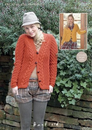 Hayfield Cardigan Knitting Pattern Leaflet 9797