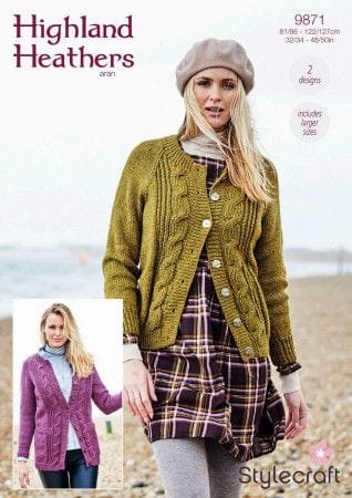 Stylecraft Cardigans Knitting Pattern Leaflet 9871