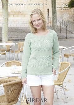 Sirdar Sweater Knitting Pattern Leaflet 9721
