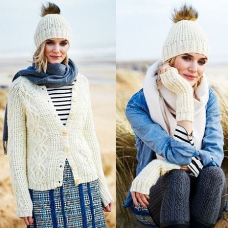 Stylecraft Cardigan, Hat and Mitts Knitting Pattern Leaflet 9557H 6 Stylecraft Cardigan, Hat and Mitts Knitting Pattern Leaflet 9557
