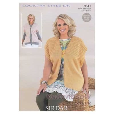 Sirdar Cardigans Knitting Pattern Leaflet 9513